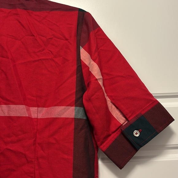 Burberry London England Red Checkered collar cotton dress - Picture 5 of 17